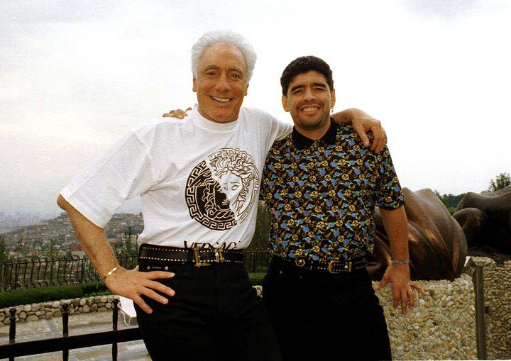 Guillermo Coppola junto a Diego Maradona, su histórico representado