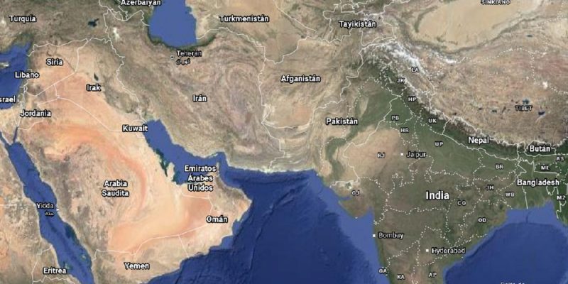 Mapa del Estrecho de Ormuz, clave para el paso del comercio de la región asiática